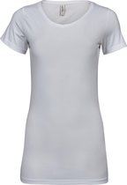 Tee Jays Vrouwen/dames Manierrek Lange Lengte T-Shirt (Wit)