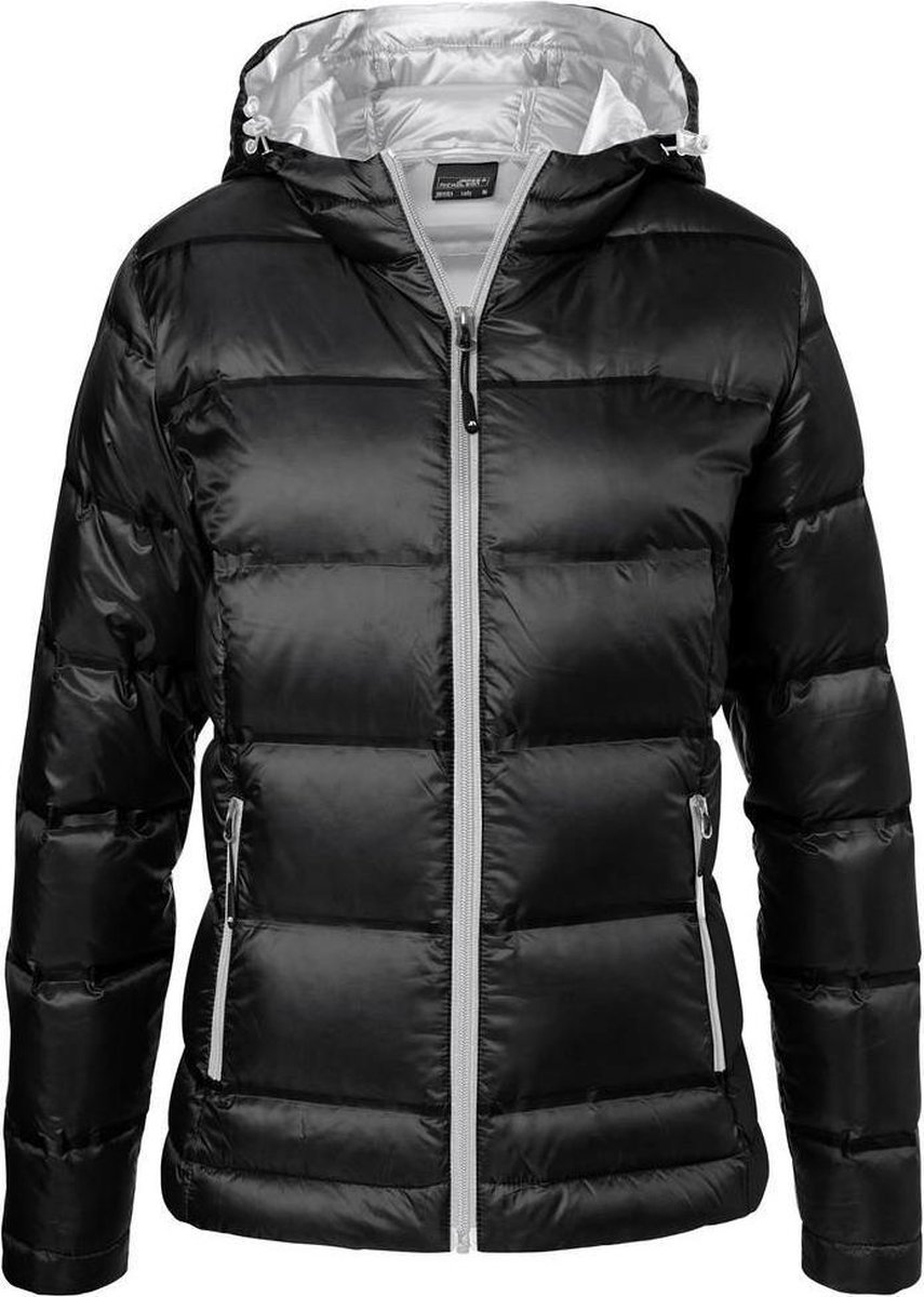James and Nicholson Dames/dames Hooded Down Jacket Zilver