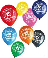 SUD TRADING - Set 8 'Joyeux anniversaire 60 ans' ballonnen - Decoratie > Ballonnen