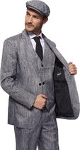 Suitmeister 20's Gangster Grey - Mannen Kostuum - Halloween - Maat M