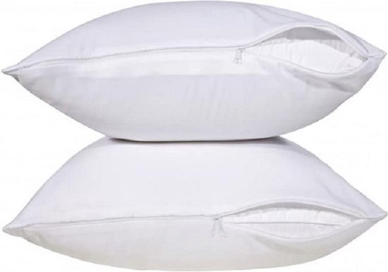 Molton - Protections pour coussin - Taies d'oreiller - Taies d' oreiller-60x70 cm- Wit- Set de 2 pièces