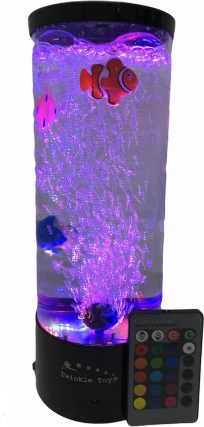 Magic Fish Light, Vis water bubbel zuil met afstandsbediening (Twinkle  Toys) | bol.com