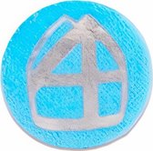 Witbaard Button Mijter 5 Cm Nylon Blauw