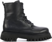 Bronx Vrouwen Leren     Veterboots / Laarzen / Damesschoenen 47283-a - Zwart - Maat 36