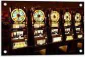 Tuinposter – Gok Machines in Casino  - 60x40cm Foto op Tuinposter  (wanddecoratie voor buiten en binnen)