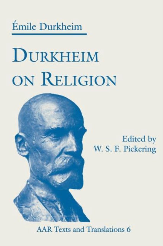 Livre "Durkheim on Religion", avec un portrait d'Émile Durkheim.