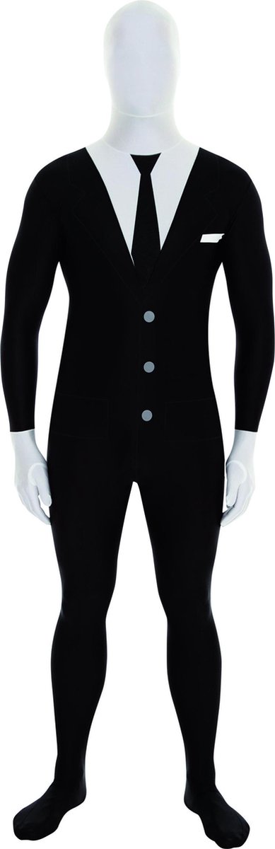 Slender Man Morphsuits™ kostuum voor volwassenen - Verkleedkleding - 180 cm