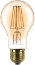 LED Bulb - Filament - Dimbaar - E27 - A60 | Amber(goud) licht 2200K - 6W vervangt 40W