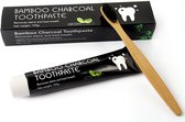 DUO 2X Magic Smile Charcoal tandpasta met Bamboe tandenborstel