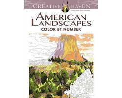 Creative Haven American Landscapes Color By Number Coloring