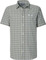 Jack Wolfskin Flaming Vent Shirt - heren - blouse korte mouw - maat L - bruin/wit geruit