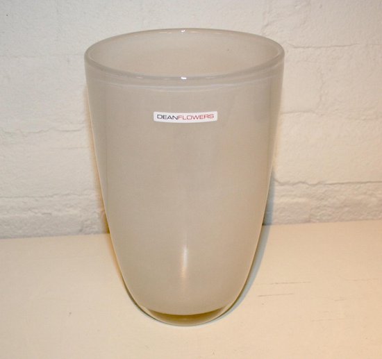Henry Dean - Vaas - Decoratie vaas - Glas - Mond geblazen glas – Rond - Wit  - Melkwit - | bol.com