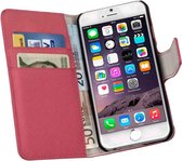 Lelycase Apple iPhone 6 Bookcase Flip Cover Wallet Cover Roze