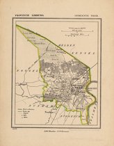 Historische kaart, plattegrond van gemeente Neer in Limburg uit 1867 door Kuyper van Kaartcadeau.com