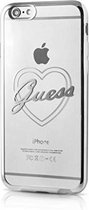Guess Signature Heart TPU Case - Geschikt voor Apple iPhone 6 Plus/6S Plus (5.5") - Zilver