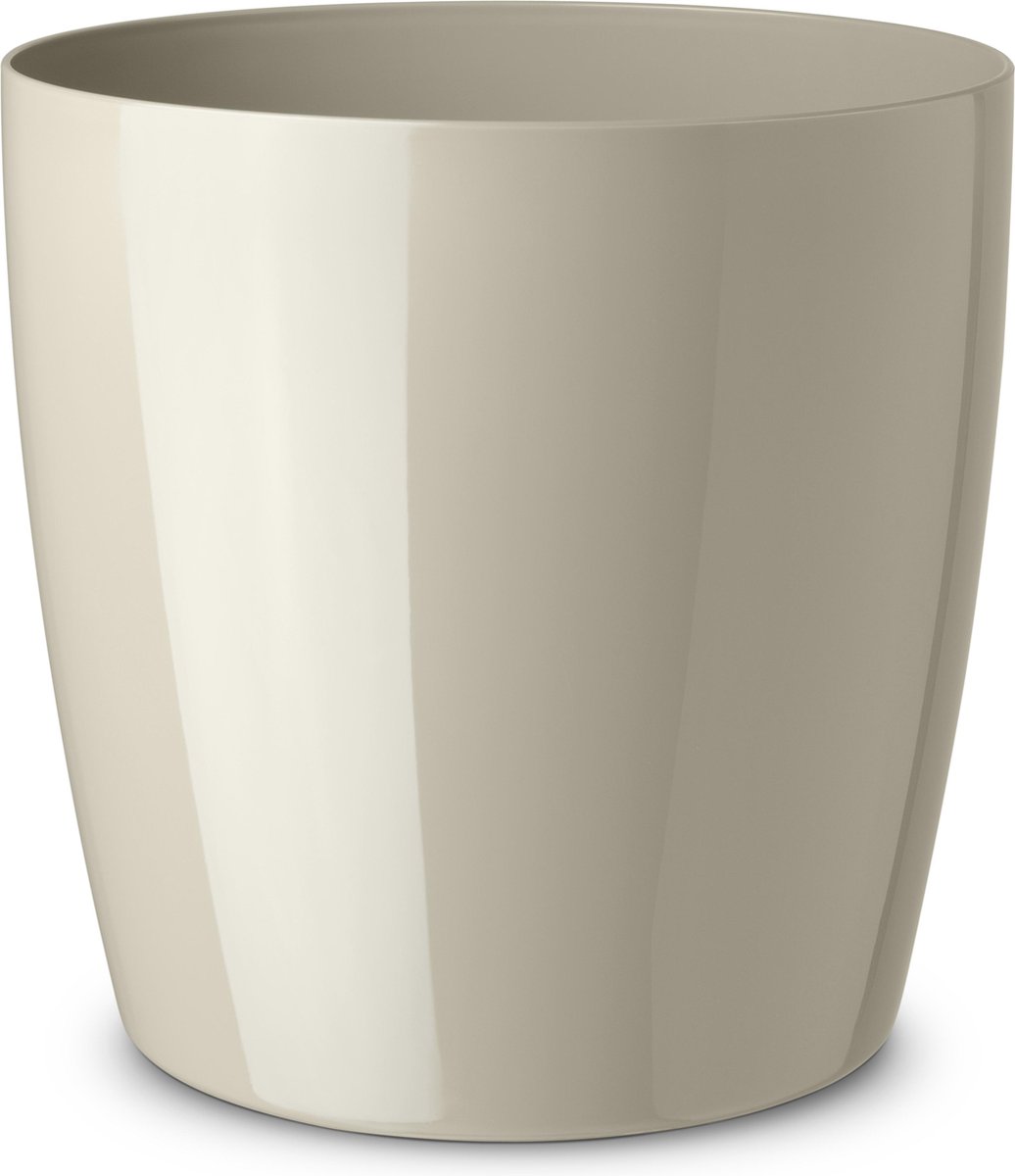Bloempot - Milano Luce - 25x24 Amandel - Inclusief Wielen & Rooster
