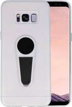 Microfoon series hoesje voor Samsung Galaxy S8 Plus Zilver