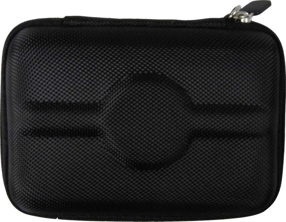 Azuri universele hard case tasje GPS met ritssluiting - maat large - zwart
