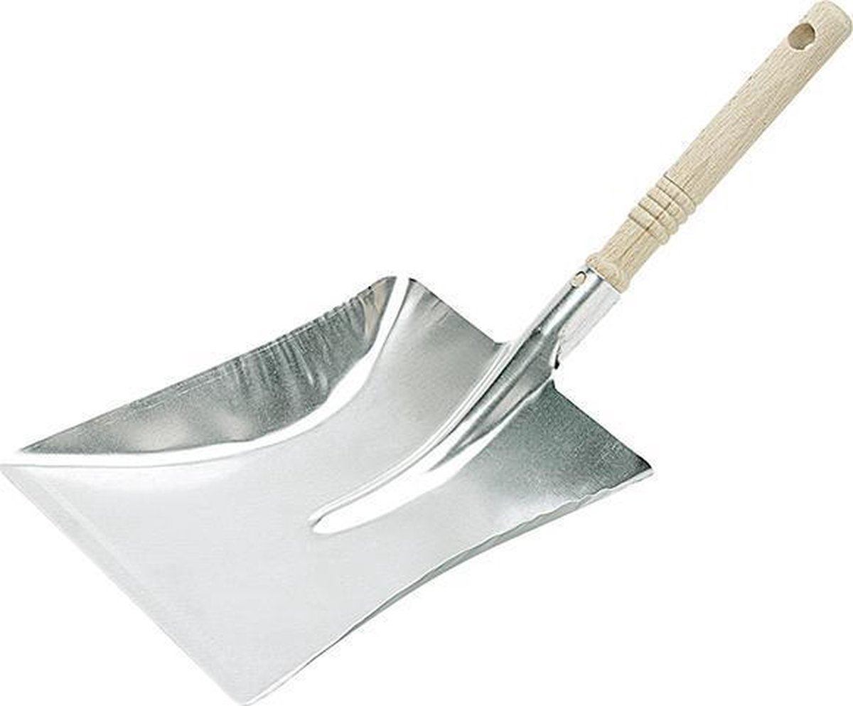 Goedkoopste Metalen stofblik verzinkt, houten greep