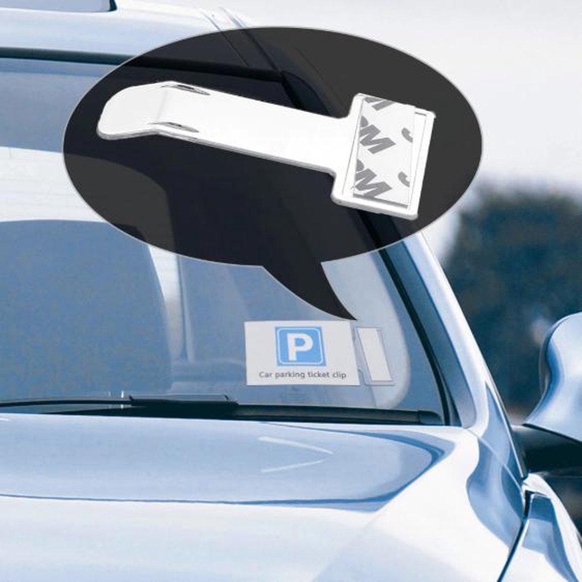 Car Clip - Support - Carte de parking - Bon - Pare-brise - Accessoires pour  la voiture