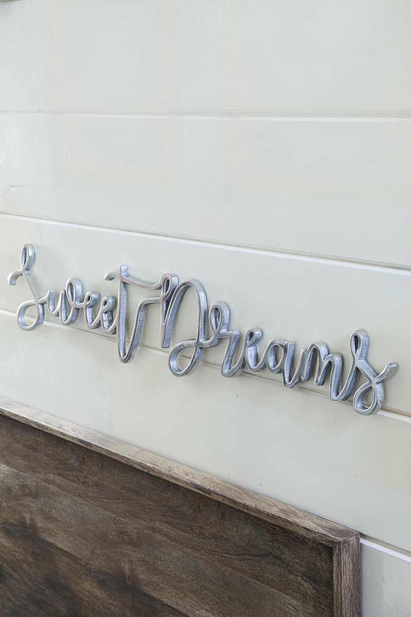 micro Opmerkelijk excelleren Riviera Maison Sweet Dreams Wall Sign - Decoratief figuur - Zilver -  Aluminium | bol.com
