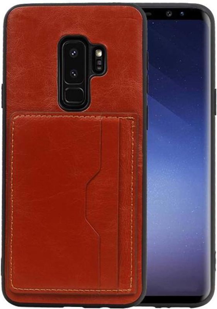 Staand Back Cover 2 Pasjes voor Galaxy S9 Plus Bruin