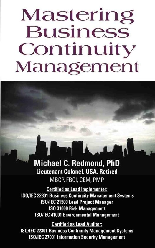 Mastering Business Continuity Management - cover