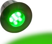 TRONIX mini-spot - 12 V - LED - In of opbouw - Groen - 0.5W - RVS