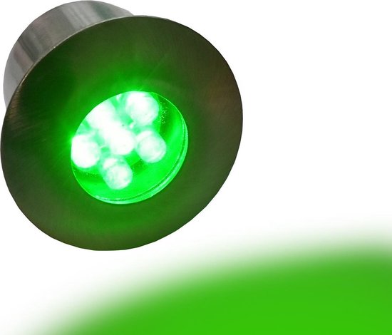 TRONIX mini-spot, inbouw of opbouw, LED kleur energiezuinig 0.5W geborsteld rvs |