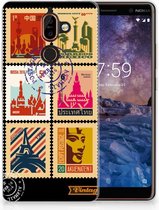 Nokia 7 Plus Uniek TPU Hoesje Postzegels