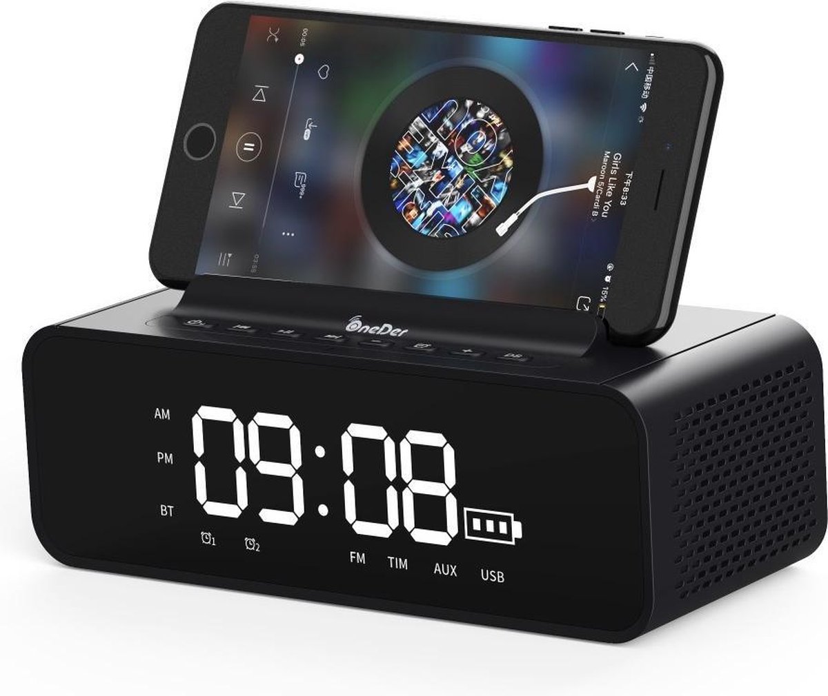 Radio Internet Roadstar IR-390D+BT/BK WiFi DAB+/FM Bluetooth Noir - Chargeur USB, Télécommande, Double Réveil