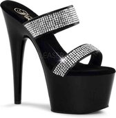 Pleaser Muiltjes -38 Shoes- ADORE-702-2 Paaldans schoenen Zwart