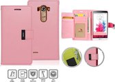 Mercury Rich Dairy wallet case hoesje LG G4 licht roze