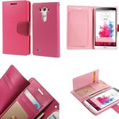 Mercury Rich Dairy wallet case hoesje LG G4 donker roze