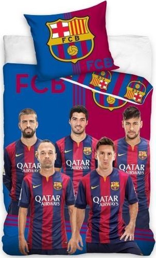 Fc Barcelona Dekbedovertrek Barcelona Spelers 140 X 200 Cm | bol.com