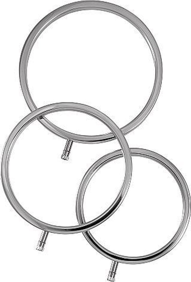 Solid Metal Scrotal Ring Set - 3 Sizes