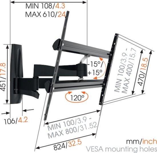 Support mural TV Ultra Slim XL 50-100 pouces
