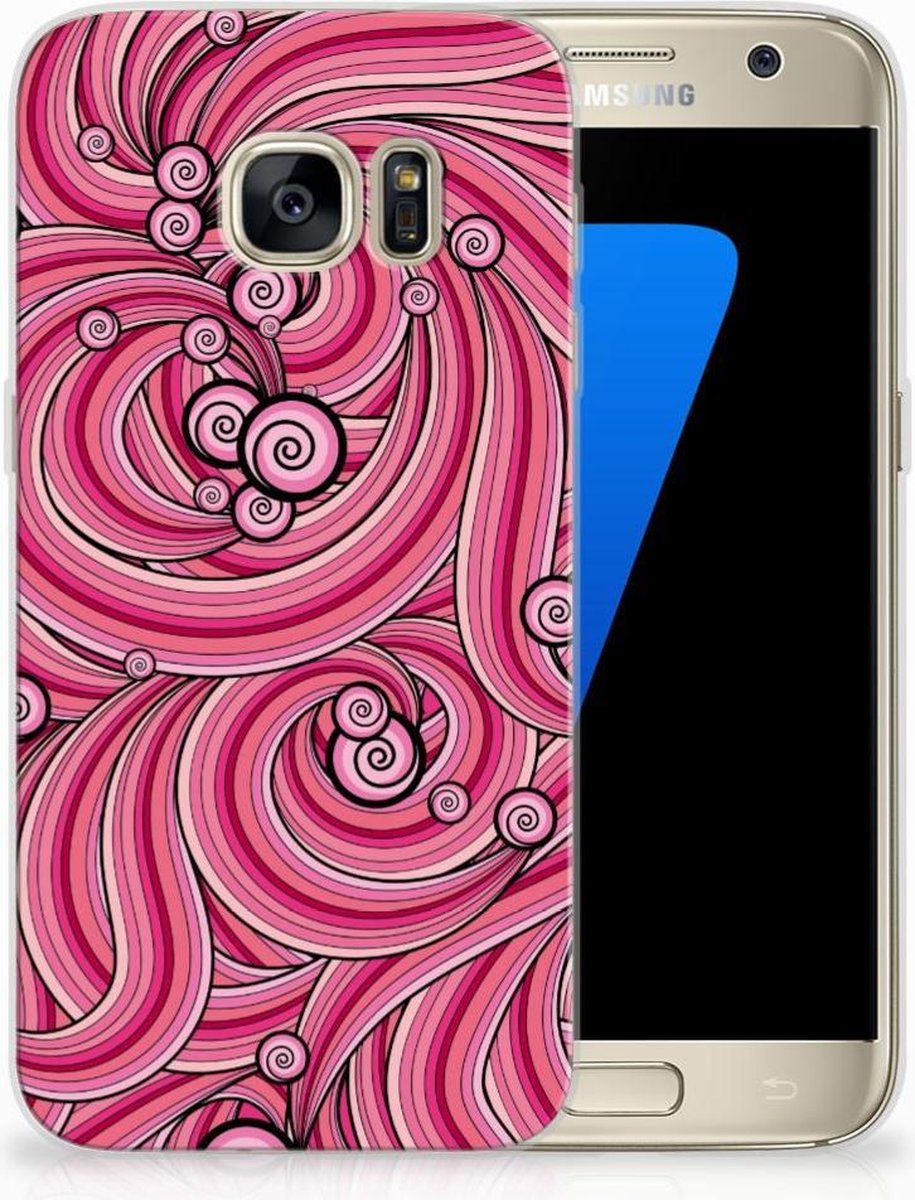 Samsung Galaxy S7 Hoesje maken Swirl Pink