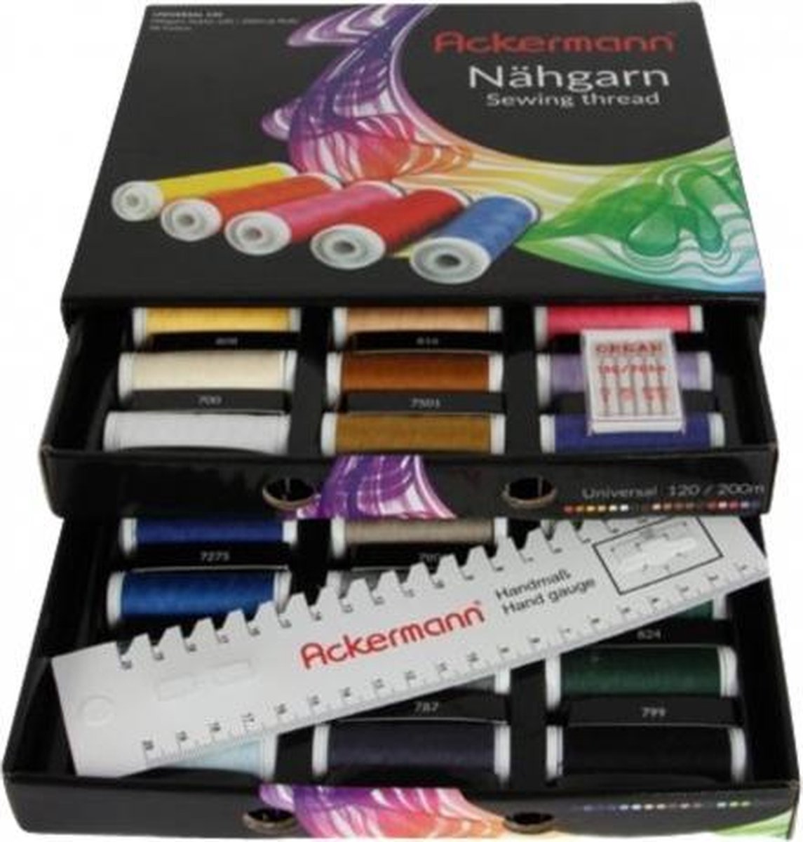 Ackermann® luxe box naaimachinegaren Zwart
