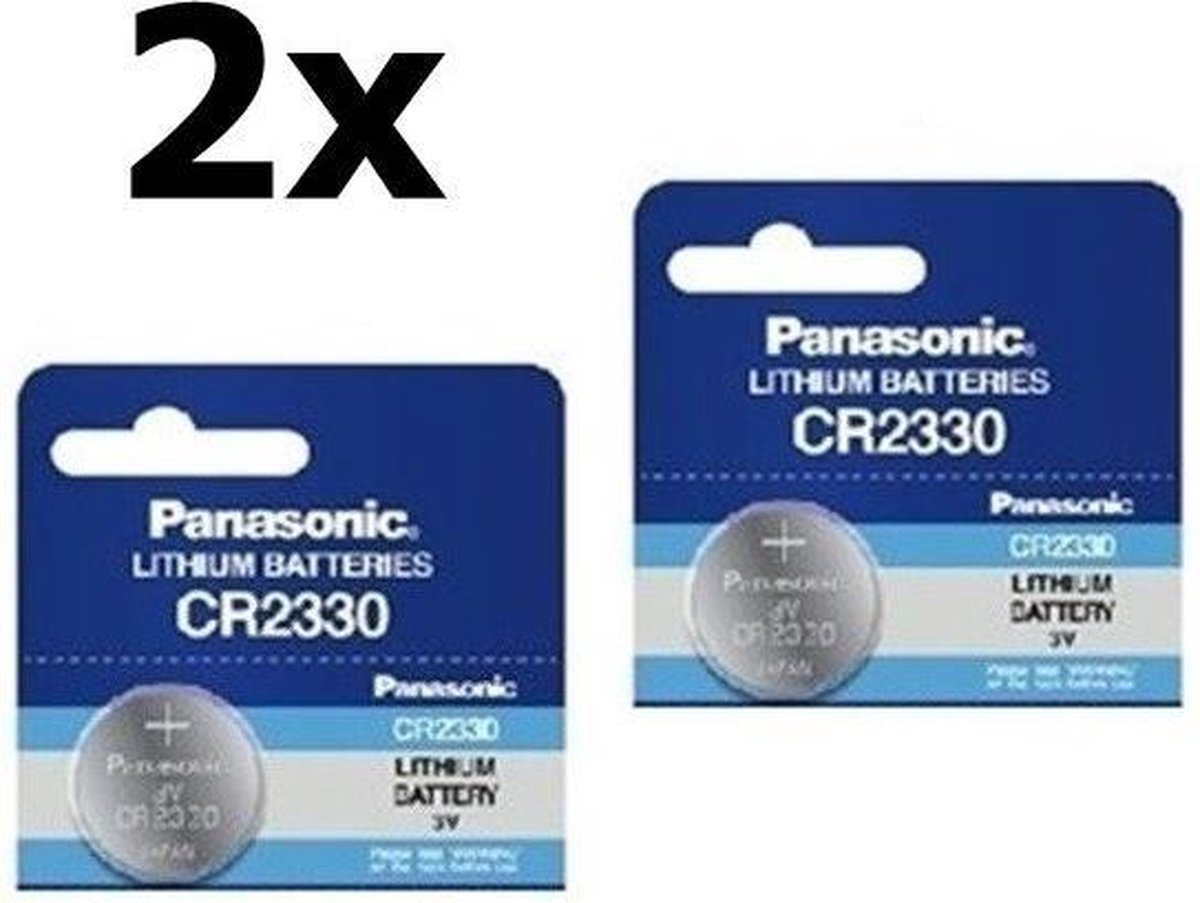 2 Stuks - Panasonic Professional CR2330 P111 265mAh 3V Lithium batterij