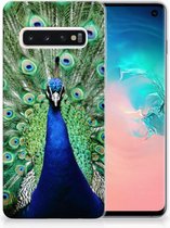 TPU Siliconen Backcase Hoesje Geschikt voor Samsung Galaxy S10 Design Pauw
