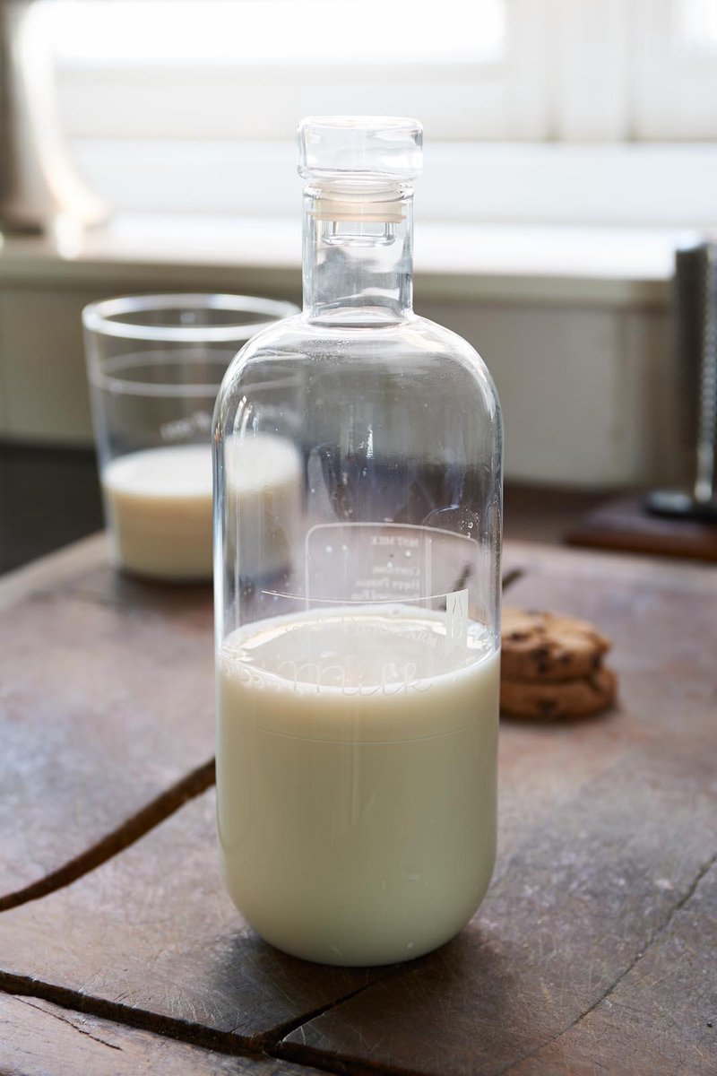 Rivièra Maison Dairy Farm Milk Bottle Decoratieve Fles Transparant