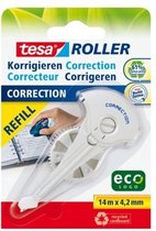 tesa® Milieuvriendelijke Roller Correctie ecoLogo® - voor nauwkeurig corrigeren en herschrijven, 14m:4.2mm, navulling