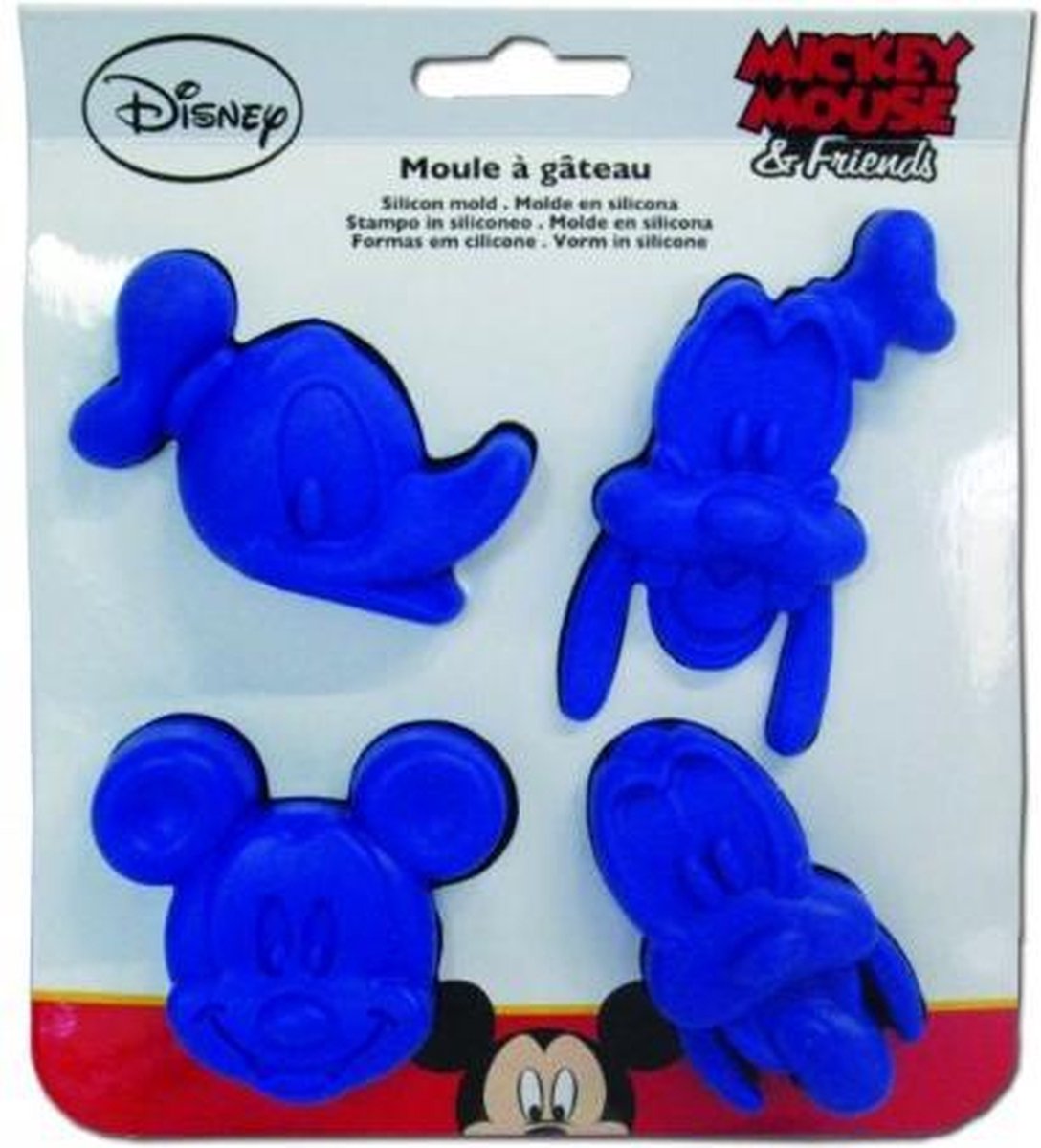 Siliconen Bakvorm - Disney: Mickey Mouse, Pluto, Donald Duck & Goofy |  bol.com