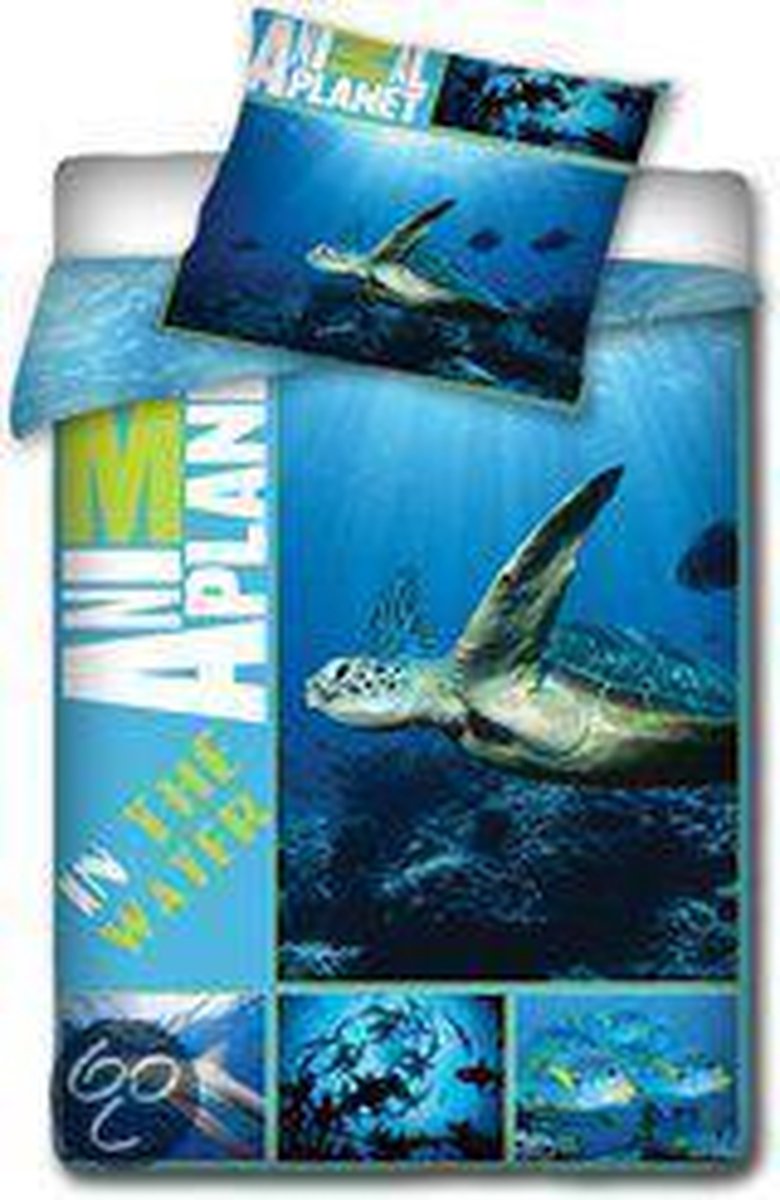 Dekbedovertrek Animal Planet - Aqua - 1-persoons (140x200 cm + 1 sloop) |  bol.com