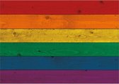 Vintage regenboog vlag poster 84 x 59 cm