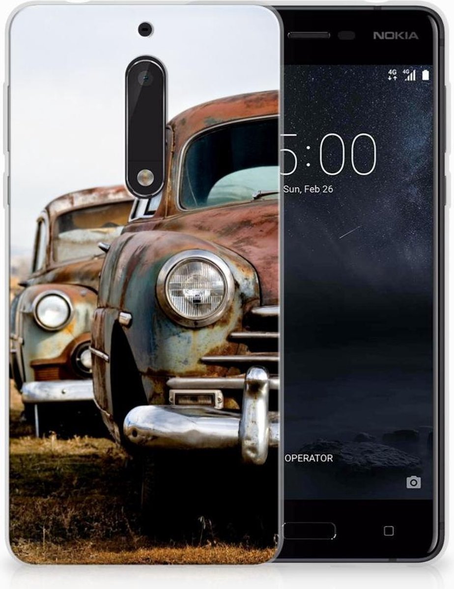 Nokia 5 Siliconen Hoesje met foto Vintage Auto
