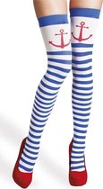12 stuks: Kousen Marine - Blauw-Wit