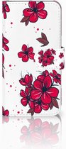 Geschikt voor iPhone Xs Bookcover hoesje Blossom Red
