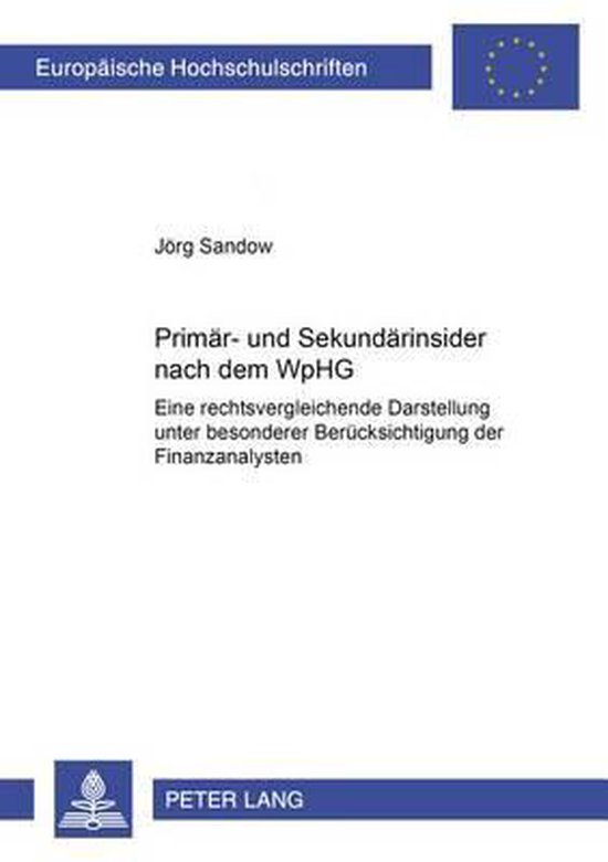 Primär- und Sekundärinsider nach dem WpHG - cover